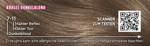 Intensiv Creme Coloration - Nr. 7-11 Kühles Dunkelblond Palette
