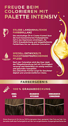 Intensiv-Creme-Coloration 800 Dunkelbraun Palette Intensive Color Creme