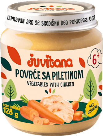 Dečija kašica - povrće sa piletinom, od 6. meseca  juvitana