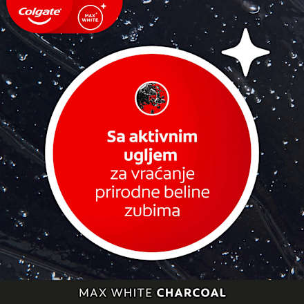 MAX WHITE pasta za zube – CHARCOAL Colgate
