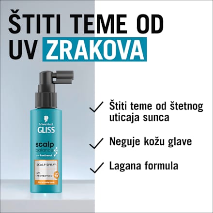 scalp balance SCALP SPRAY - sprej za teme za sve tipove kože glave, SPF20 Schwarzkopf GLISS