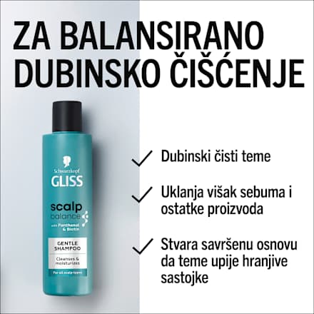 scalp balance GENTLE blagi šampon za sve tipove temena Schwarzkopf GLISS