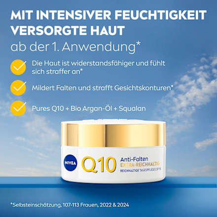 Gesichtscreme Q10 Anti-Falten Reichhaltig LSF15 NIVEA