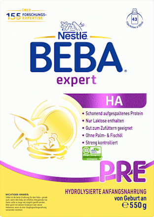 Anfangsmilch Expert HA Pre von Geburt an Nestlé BEBA