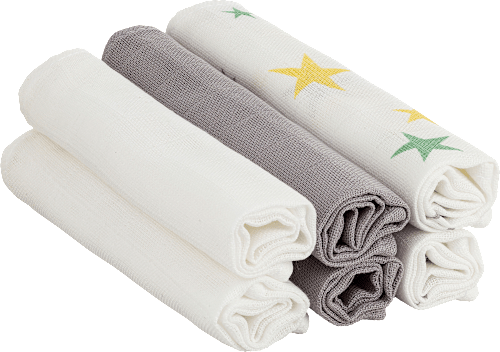 Pflege-/Waschtücher, 30 x 30 cm, weiß/taupe  Grünspecht