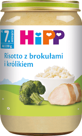 Risotto z brokułami i królikiem HiPP
