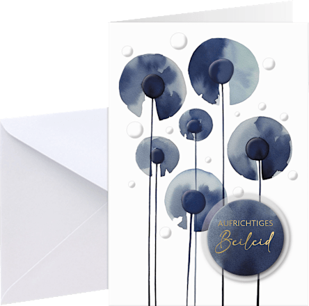 Grußkarte Trauer Blume CACTUS