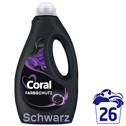 Waschmittel flüssig Schwarz Coral