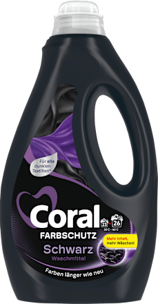 Waschmittel flüssig Schwarz Coral