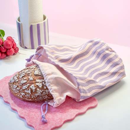 Schneidebrett-Set aus Kunststoff/HDPE, marmoriert rosa/lila Dekorieren & Einrichten