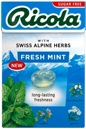FRESH MINT bombone od švajcarskog bilja, sa zaslađivačima Ricola