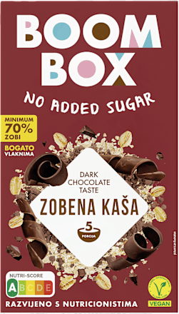 Zobena kaša s okusom tamne čokolade BOOM BOX