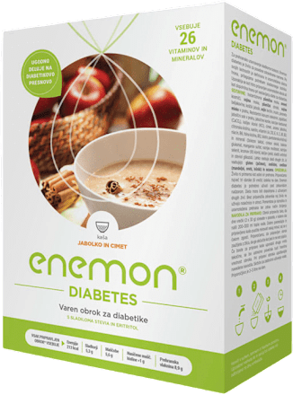 Obrok za diabetike - kaša z okusom cimeta in jabolka, 10 × 30 g enemon