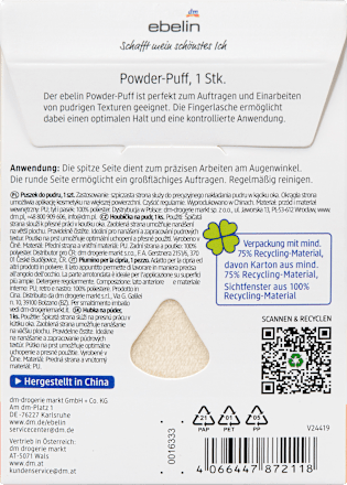 Schminkschwamm Powder-Puff PAW ebelin