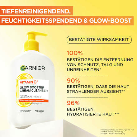 Reinigungsgel Glow Booster Cream Cleanser Garnier Skin Active