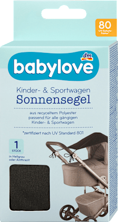 Sonnensegel für Kinder- und Sportwagen anthrazit babylove