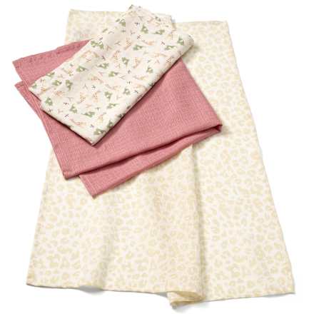 Mulltücher creme/rot babylove