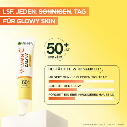 Gesichtsfluid Vitamin C Invisible LSF 50+ Garnier Skin Active