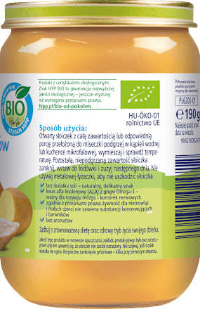 Puree z ziemniaczków z kukurydzą i indykiem BIO HiPP