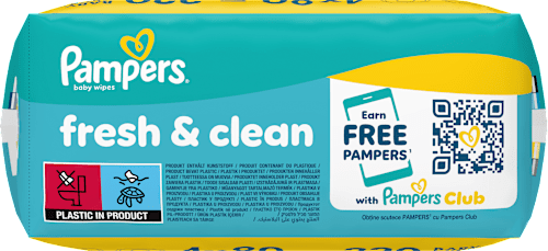 Vlhčené utierky Fresh clean - 4 x 80 Pampers