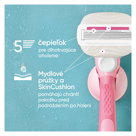 Dámsky holiaci strojček Comfortglide Sugarberry Scented Miami + 1 náhradná holiaca hlavica Gillette Venus