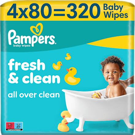 Chusteczki nawilżane Fresh Clean (4x80) Pampers