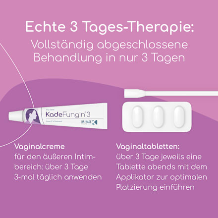 KadeFungin 3 Kombi-Packung, Vaginaltabletten 200 mg und Creme 2 % Clotrimazol KadeFungin