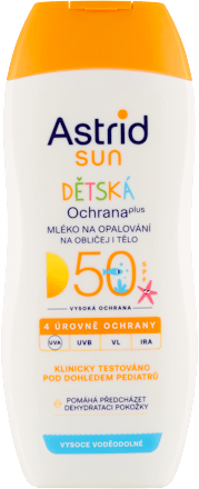 Kids mléko na opalování SPF50 Astrid