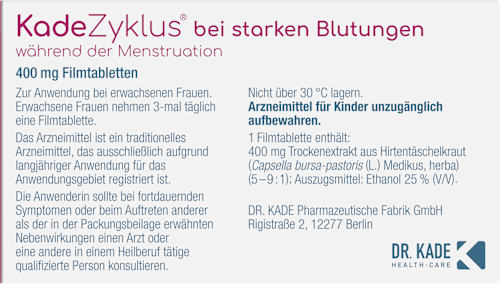 KadeZyklus bei starken Blutungen während der Menstruation 400 mg Filmtabletten KadeZyklus