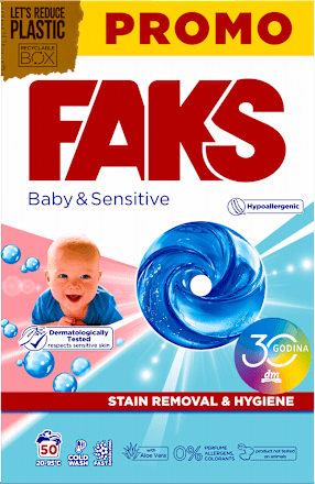 Deterdžent za pranje rublja Baby & Sensitive, 50 pranja FAKS