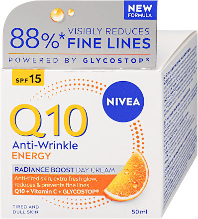 Ragyogást fokozó nappali arckrém FF15 Q10 ENERGY NIVEA