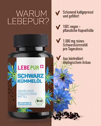 Schwarzkümmelöl Kapseln Lebepur