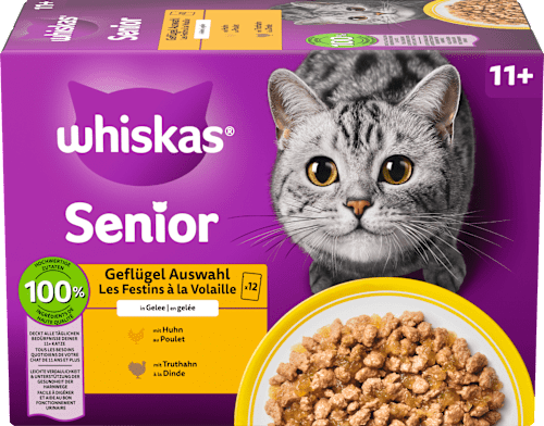Nassfutter Katze 11 + Jahre Katzenfutter Geflügel Whiskas