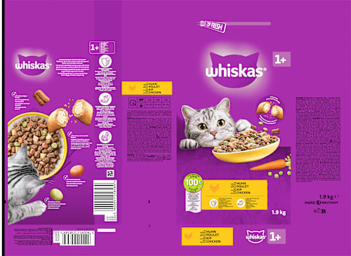 Trockenfutter Katze 1+ mit Huhn Whiskas