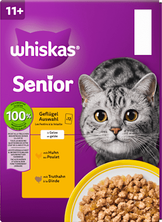 Nassfutter Katze 11 + Jahre Katzenfutter Geflügel Whiskas