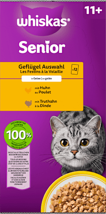 Nassfutter Katze 11 + Jahre Katzenfutter Geflügel Whiskas