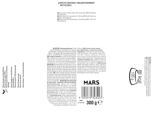 Nassfutter Hund Senior mit Kalb & Geflügel Pedigree