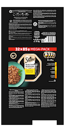 Nassfutter Katze Selection in Sauce Geflügel Variation Mega Pack Sheba