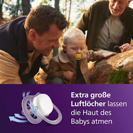 Schnuller ultra air Affe und Frosch 18+ Monate PHILIPS AVENT
