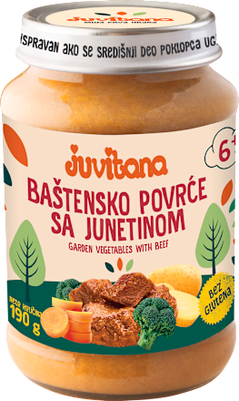 Dečija kašica - baštensko povrće sa junetinom, od 6. meseca juvitana