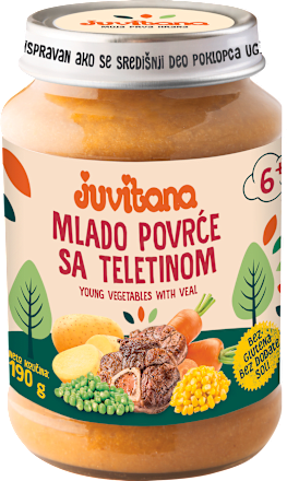 Dečija kašica - mlado povrće sa teletinom, od 6. meseca juvitana
