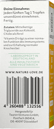 Vitamin D3 5000 I.E. Tropfen Nature Love