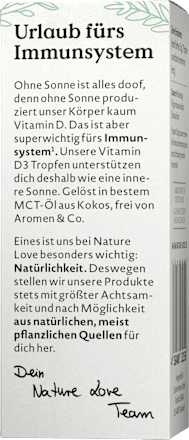 Vitamin D3 5000 I.E. Tropfen Nature Love