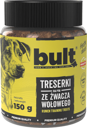 Treserki dla psa ze żwacza wołowego bult