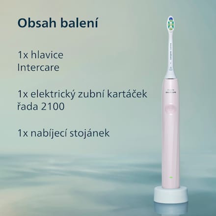 sonický elektrický zubní kartáček 2100 HX4021/03, růžový Philips Sonicare