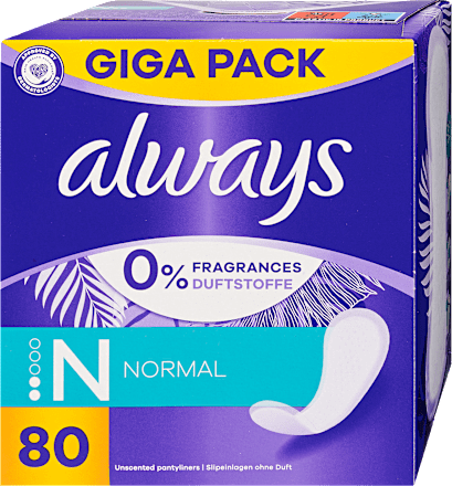 Tisztasági betét Normal, illatmentes, Giga Pack always