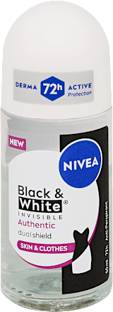 Deo roll-on Black & White Invisible Authentic NIVEA