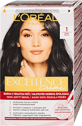 Tartós hajfesték, fekete 1 L'ORÉAL PARiS EXCELLENCE Creme