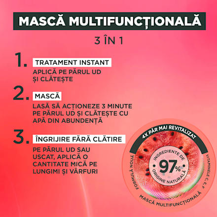 Mască de păr cu pepene verde GARNIER FRUCTIS