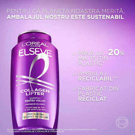 Șampon pentru păr subțire Collagen Lifter L'ORÉAL PARiS ELSEVE